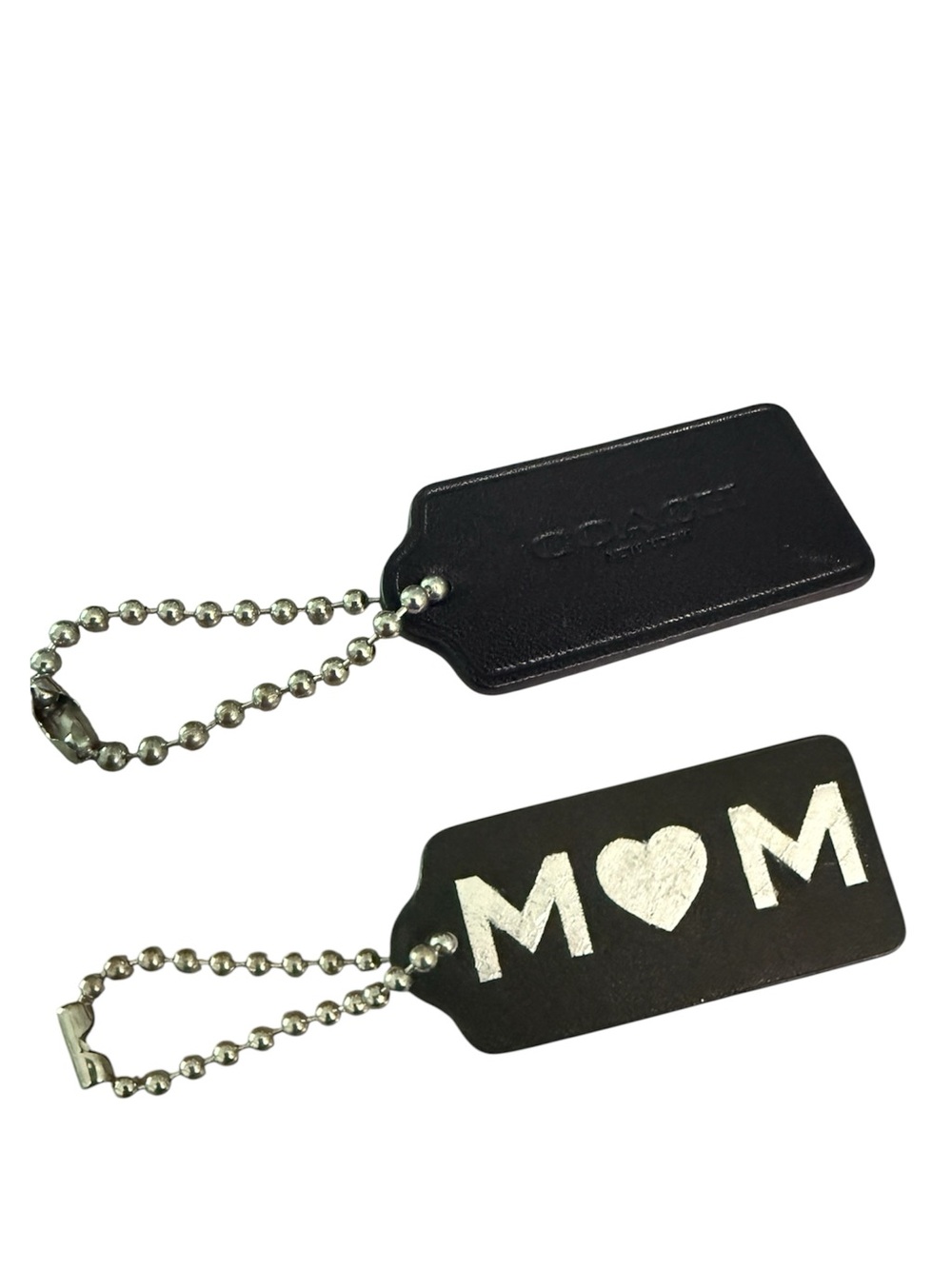 Coach Black Leather Custom MOM Hangtag